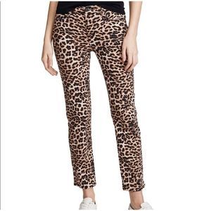Hudson Nico Cigarette straight leg leopard print jeans size 28